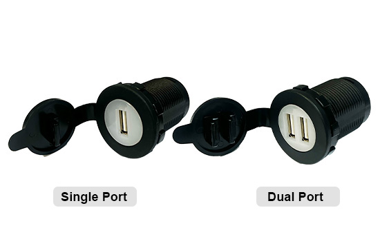 Single USB port and dual USB port for flexible charging options