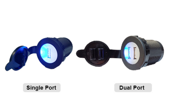 Single USB port and dual USB port for flexible charging options