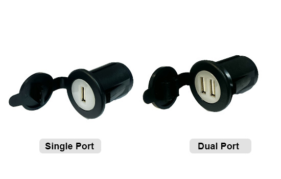 Single USB port and dual USB port for flexible charging options