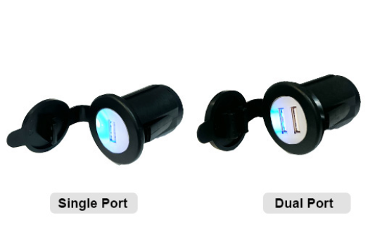 Single USB port and dual USB port for flexible charging options