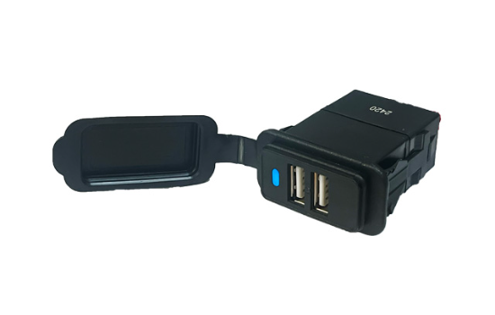 USB Charging Port designed as a drop-in replacement for SRD (Standard Rocker Device) and Carling Contura switch opening